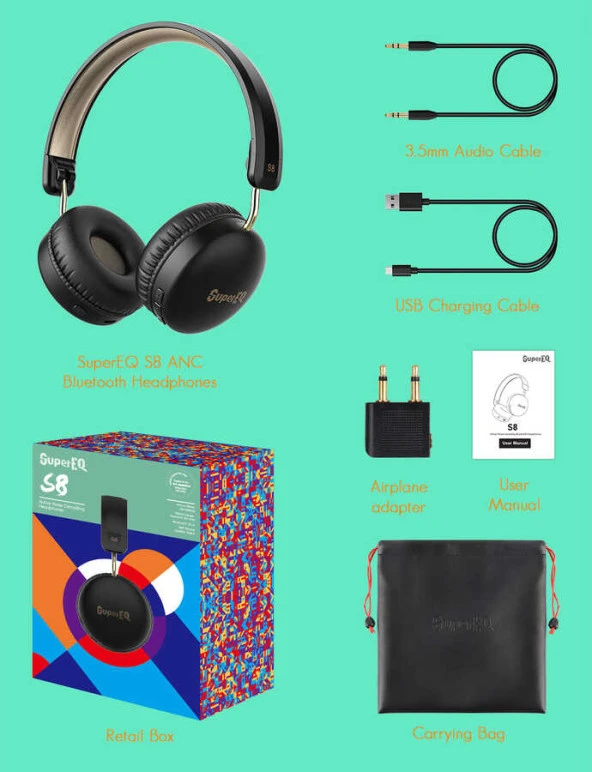 Kulaküstü Bluetooth Kulaklık Oneodio S8 - 8