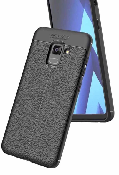 Samsung Galaxy A8 Plus 2018 Kılıf Deri Tarzı Niss Silikon Case