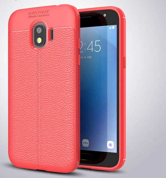 Samsung Galaxy J2 Pro 2018 Kılıf Deri Tarzı Niss Silikon Case