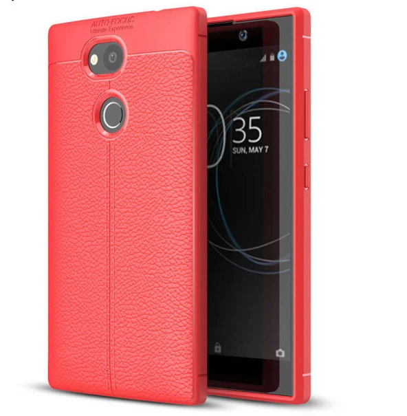 Sony Xperia L2 Kılıf Deri Tarzı Niss Silikon Case