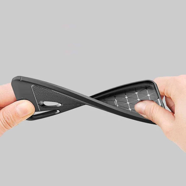 Samsung Galaxy A20 Kılıf Deri Tarzı Niss Silikon Case - Resim 5