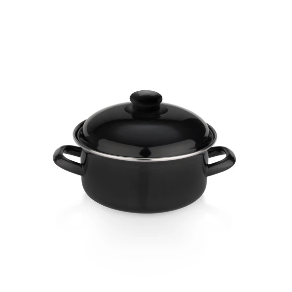 Schafer Komfort Pişir Sakla Emaye Tencere 18 Cm-Siyah - 2