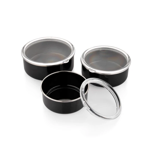 Schafer Komfort 3 lü Saklama Kabı Seti 6 Parça-Siyah - 3