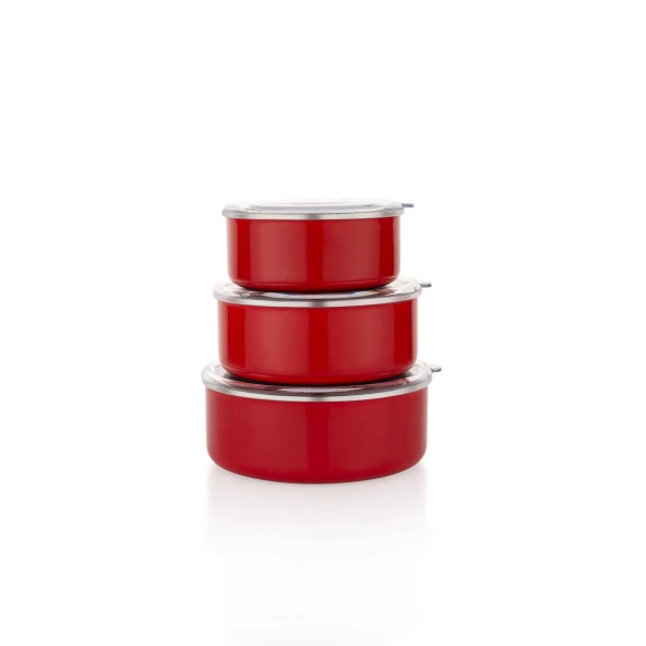 Schafer Komfort 3 lü Saklama Kabı Seti 6 Parça-Kırmızı - 2