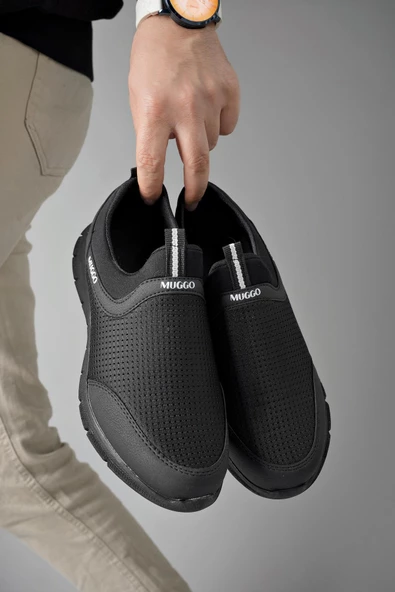 Muggo PODGO Garantili Unisex Ortopedik Bağcıksız Nefes Alabilen Hafif Yürüyüş Sneaker Spor Ayakkabı - 9