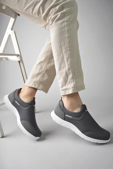 Muggo PODGO Garantili Unisex Ortopedik Bağcıksız Nefes Alabilen Hafif Yürüyüş Sneaker Spor Ayakkabı - 2