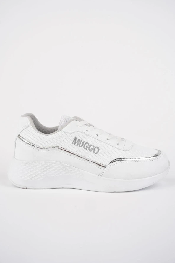 Muggo COCO Garantili Kadın Ortopedik Günlük Bağcıklı Şık Rahat Sneaker Spor Ayakkabı