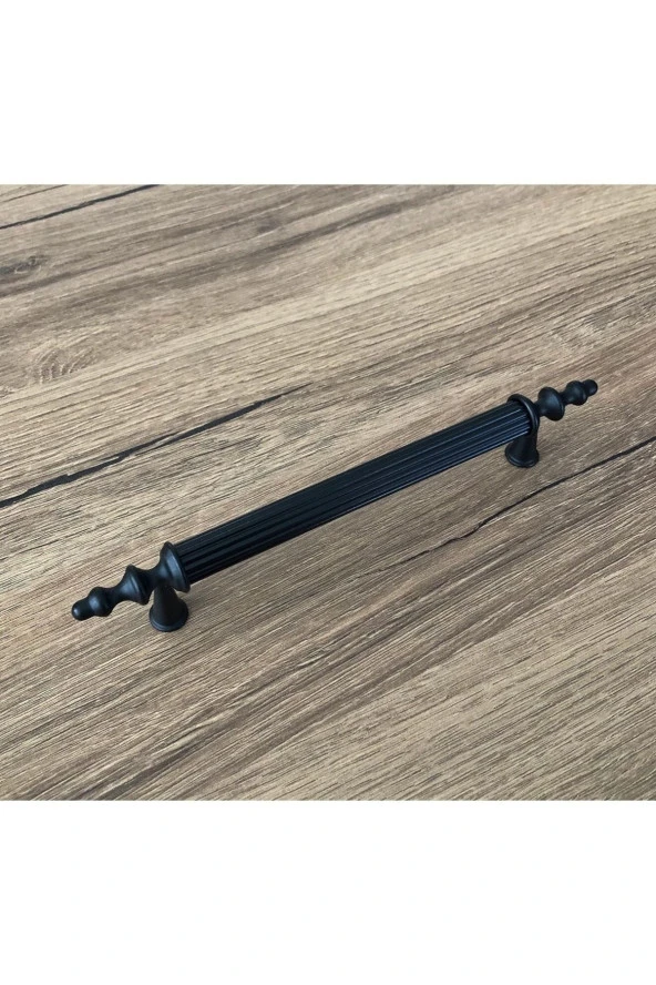 Mat Siyah Mobilya Dolap Mutfak Çekmece Kulpu 192 Mm (19,2 Cm) 5 Adet