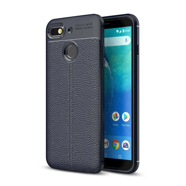 General Mobile 8 Go Kılıf Deri Tarzı Niss Silikon Case