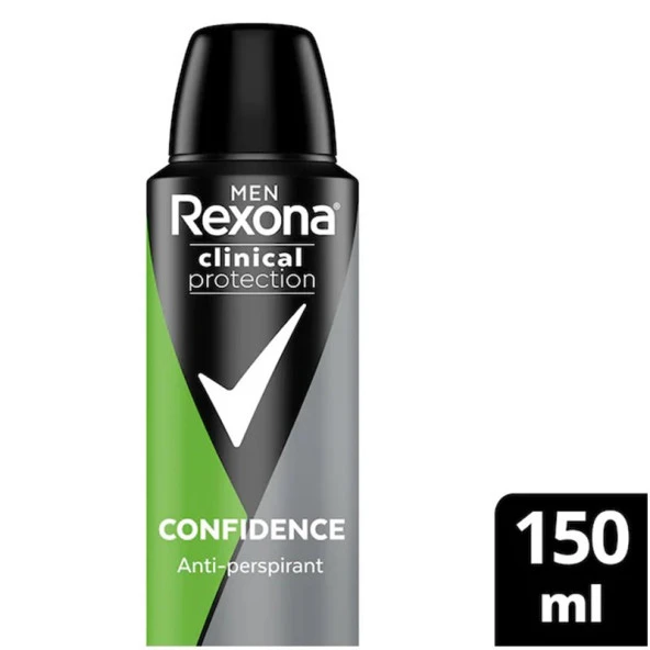 Rexona Men Clinical Protection Erkek Sprey Deodorant Confidence 96 Saat Koruma 150 ml