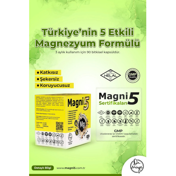Magnezyum 5 Etkili Form 12 Aylık 360 Kapsül B6 D3 Vit Magni5 Bisglisinat Taurat Sitrat Malat Oksit 4'lü - 2