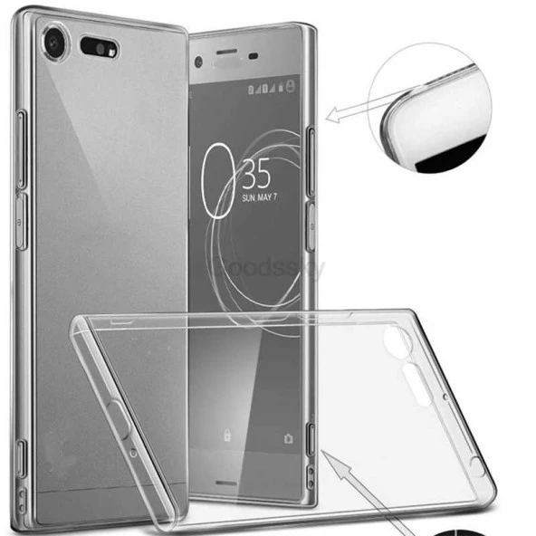 Sony Xperia XZ1 Kılıf Şeffaf Silikon Hibrit Case