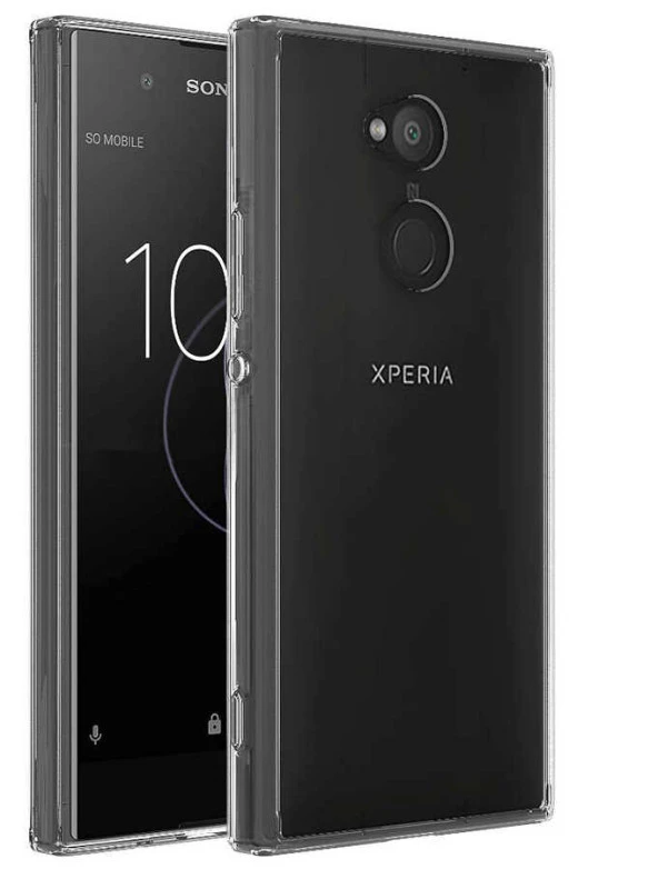 Sony Xperia L2 Kılıf Şeffaf Silikon Hibrit Case