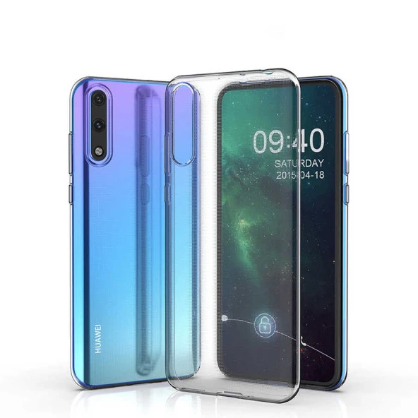 Huawei P Smart S (Y8P) Kılıf Şeffaf Silikon Hibrit Case