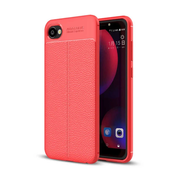 HTC Desire 12 Kılıf Deri Tarzı Niss Silikon Case