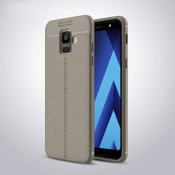 Samsung Galaxy A6 2018 Kılıf Deri Tarzı Niss Silikon Case