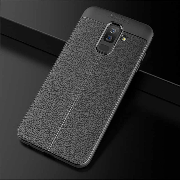 Samsung Galaxy A6 Plus 2018 Kılıf Deri Tarzı Niss Silikon Case