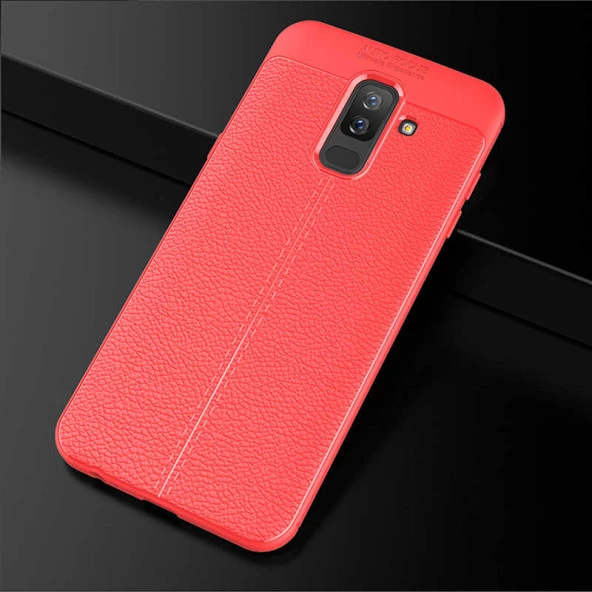 Samsung Galaxy J8 Kılıf Deri Tarzı Niss Silikon Case