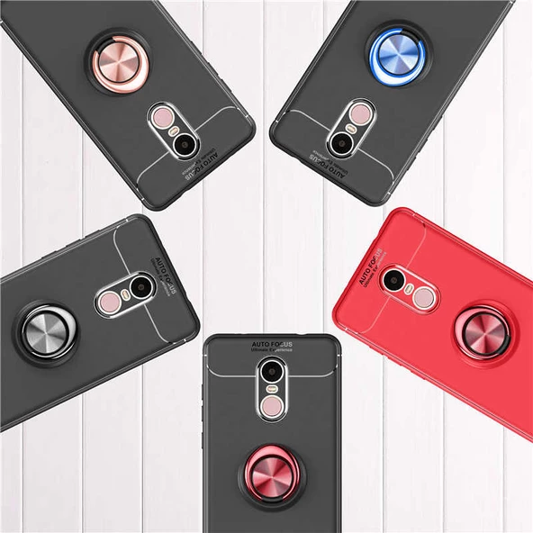 Samsung Galaxy J730 Pro Kılıf Yüzüklü Magnetli Ravel Case - 6