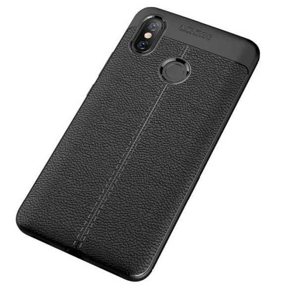 Xiaomi Mi Max 3 Kılıf Deri Tarzı Niss Silikon Case