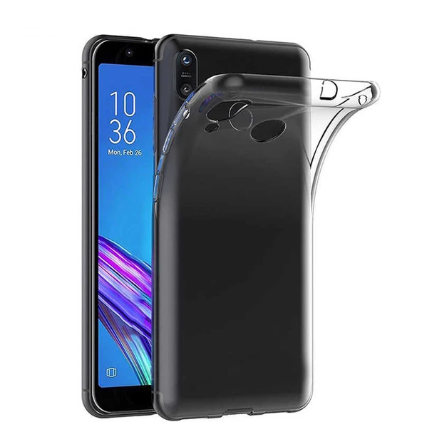 Asus Zenfone Max Pro ZB602KL Kılıf Şeffaf Silikon Hibrit Case