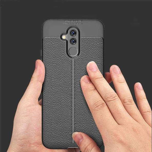 Huawei Mate 20 Lite Kılıf Deri Tarzı Niss Silikon Case - 2