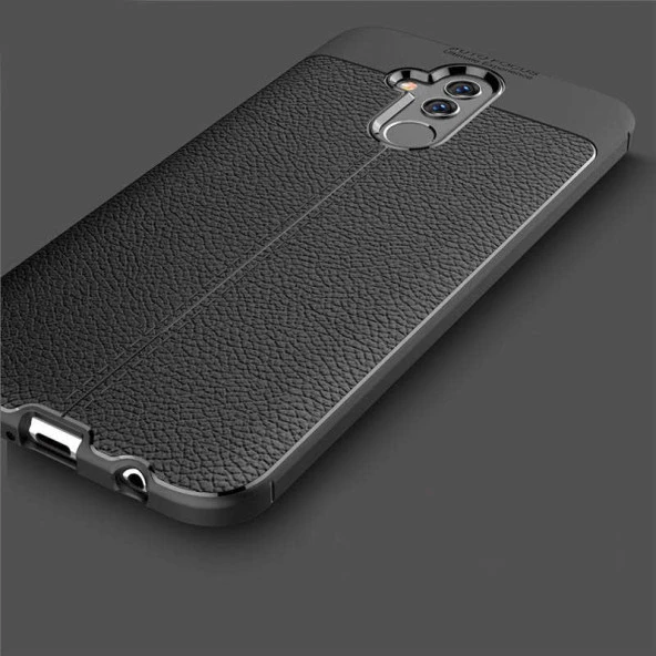 Huawei Mate 20 Lite Kılıf Deri Tarzı Niss Silikon Case - 5