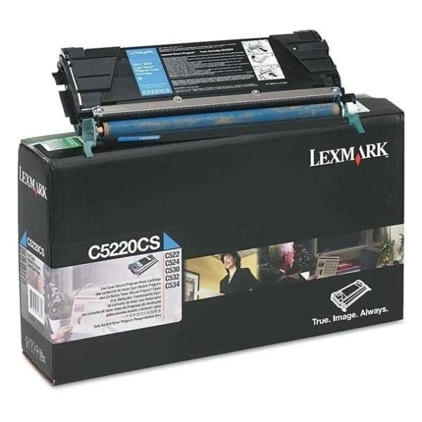 HPZR Lexmark C522-C5220CS Mavi Orjinal Toner