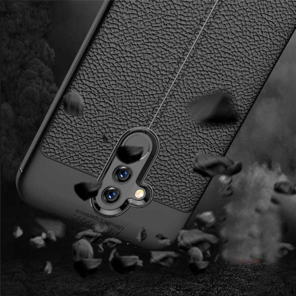 Huawei Mate 20 Lite Kılıf Deri Tarzı Niss Silikon Case - 10