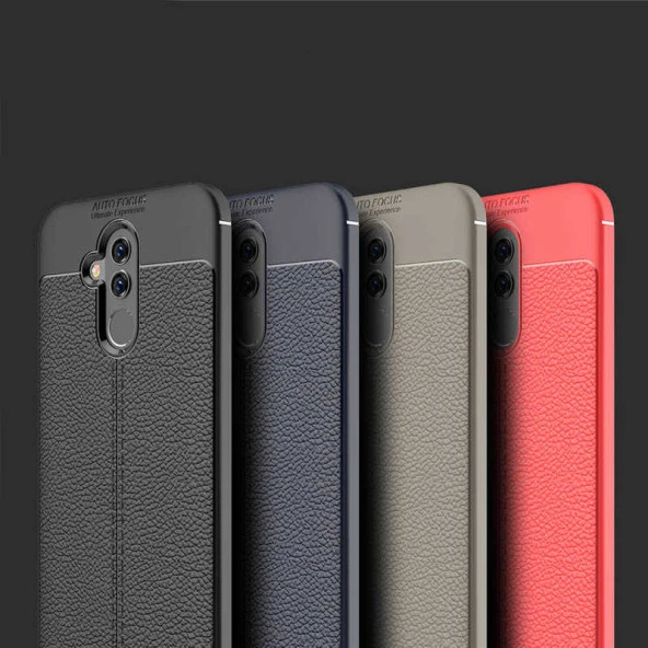 Huawei Mate 20 Lite Kılıf Deri Tarzı Niss Silikon Case - 11