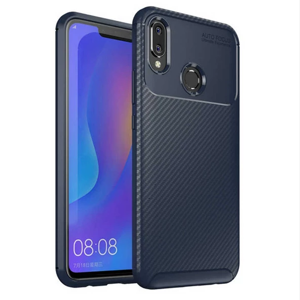 Huawei Honor Play Kılıf Karbon Silikon Case