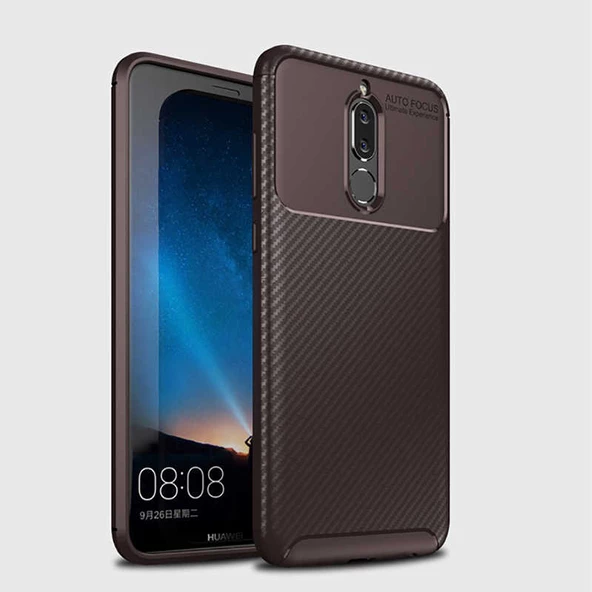 Huawei Mate 10 Lite Kılıf Karbon Silikon Case