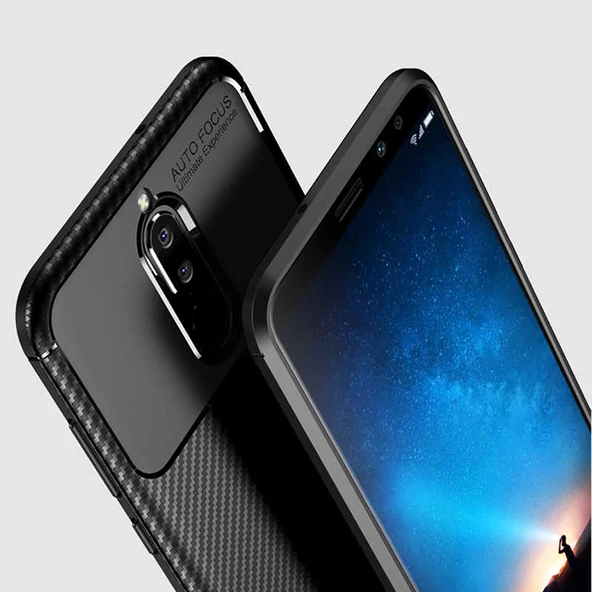 Huawei Mate 10 Lite Kılıf Karbon Silikon Case - 8