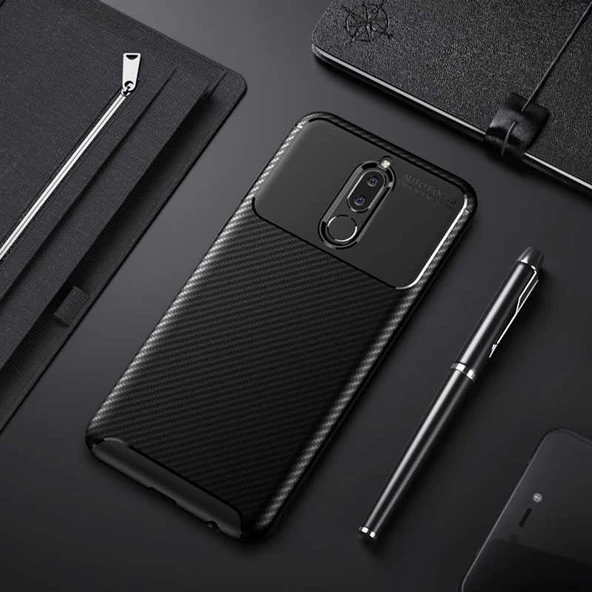 Huawei Mate 10 Lite Kılıf Karbon Silikon Case - 12