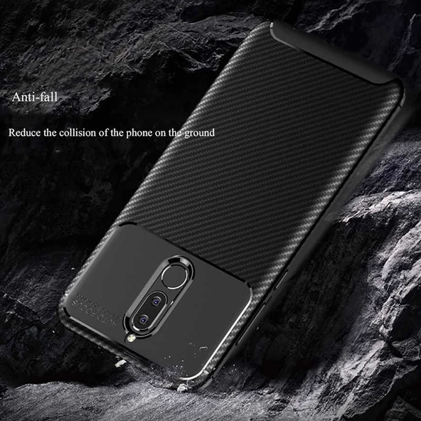 Huawei Mate 10 Lite Kılıf Karbon Silikon Case - 7