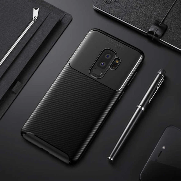 Samsung Galaxy S9 Plus Kılıf Karbon Silikon Case - 11