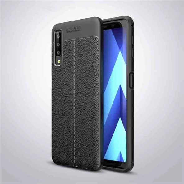 Samsung Galaxy A7 2018 Kılıf Deri Tarzı Niss Silikon Case