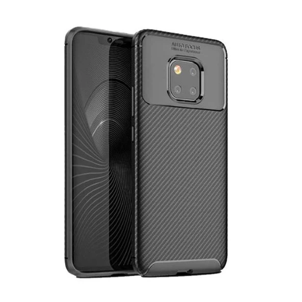 Huawei Mate 20 Pro Kılıf Karbon Silikon Case