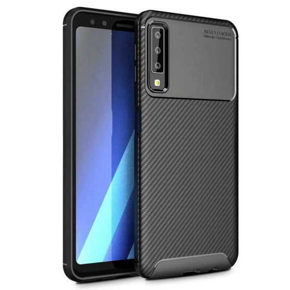 Samsung Galaxy A7 2018 Kılıf Karbon Silikon Case