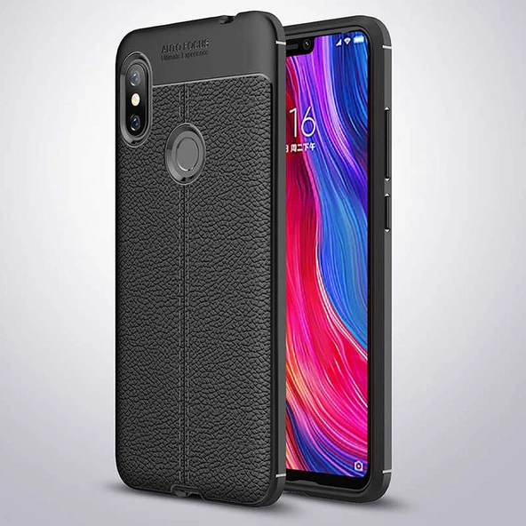 Xiaomi Redmi Note 6 Pro Kılıf Deri Tarzı Niss Silikon Case