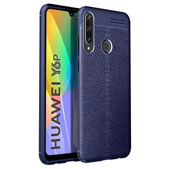 Huawei Y6P Kılıf Deri Tarzı Niss Silikon Case