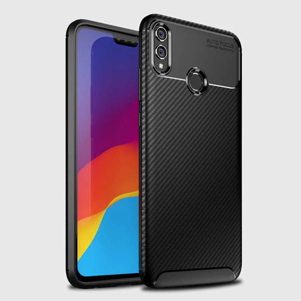 Huawei Honor 8X Kılıf Karbon Silikon Case