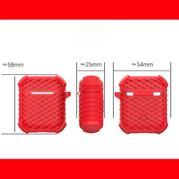 Apple Airpods 1. / 2. Nesil ile uyumlu Kılıf Silikon Airbag ile uyumlu Kılıf 02 - 10