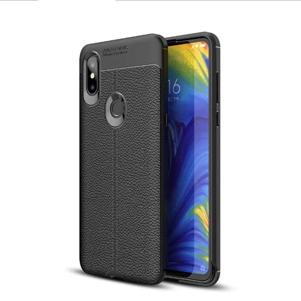 Xiaomi Mi Mix 3 Kılıf Deri Tarzı Niss Silikon Case