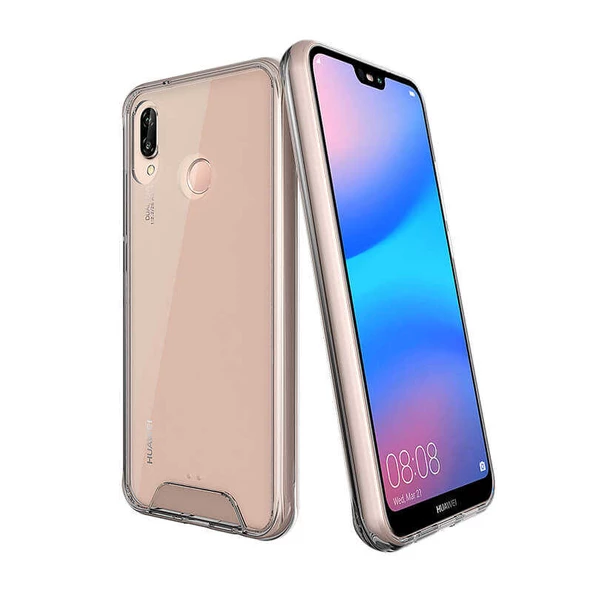 Huawei P20 Lite Kılıf Şeffaf Sararmaz Gard Silikon