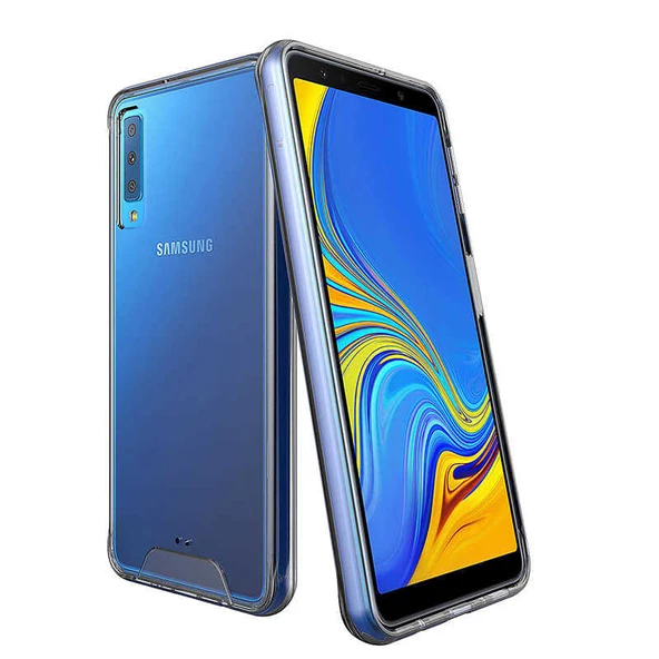 Samsung Galaxy A7 2018 Kılıf Şeffaf Sararmaz Gard Silikon