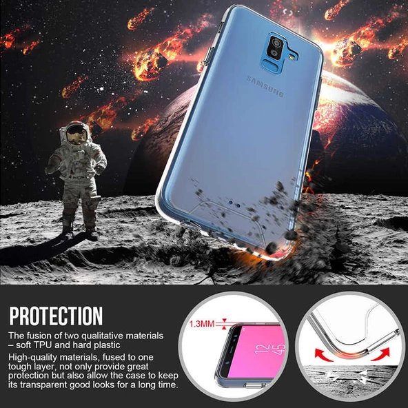 Samsung Galaxy J8 Kılıf Şeffaf Sararmaz Gard Silikon - 5