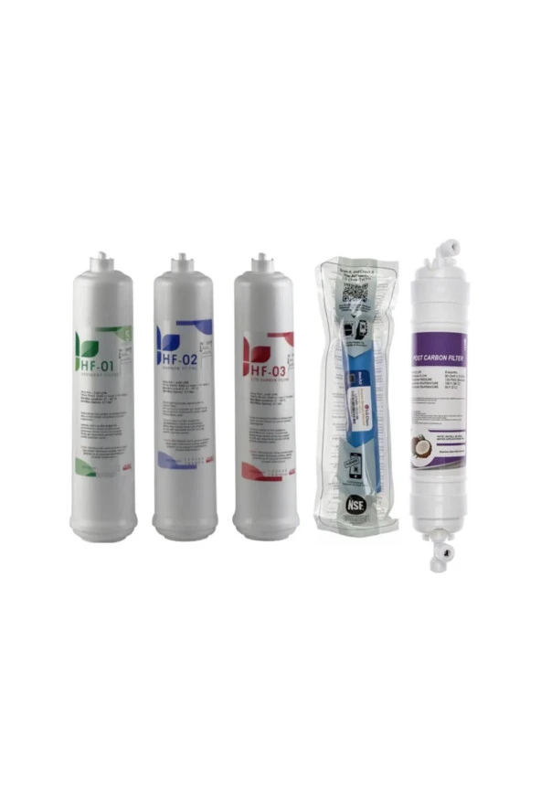 SULOOK KAPALI KASA SU ARITMA CİHAZLARINA UYUMLU ÜSTTEN ÇİFT ÇUBUKLU INLINE 5'Lİ SET LG MEMBRANLI