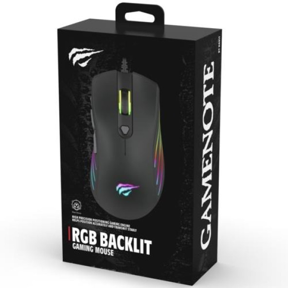 GameNote MS1002 Kablolu RGB Gaming Mouse Siyah  USB/Ayarlanabilr RGB ışıklı/DPI,1.62m kablo boyu - 2