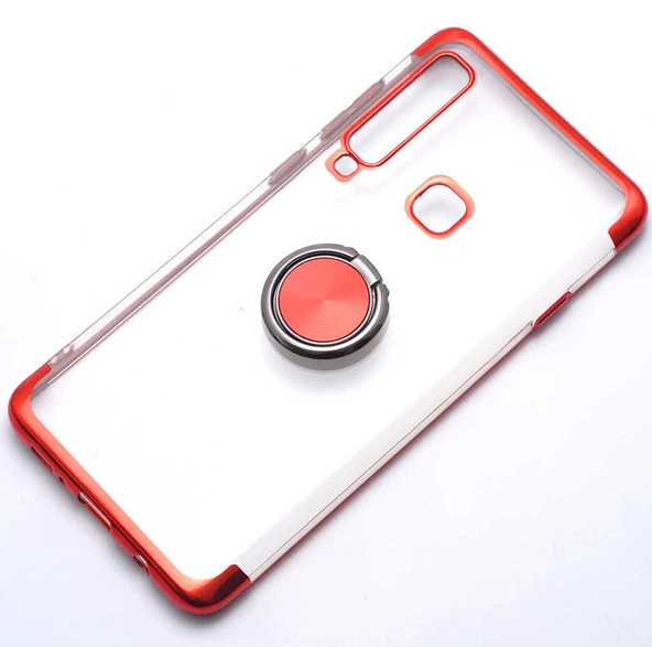 Samsung Galaxy A9 2018 Kılıf Şeffaf Yüzüklü Gess Kapak - 10